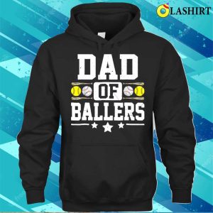 Vintage Dad Of Ballers Baseball Softball Funny Fathers Day T shirt 3