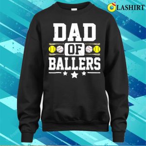Vintage Dad Of Ballers Baseball Softball Funny Fathers Day T shirt 4