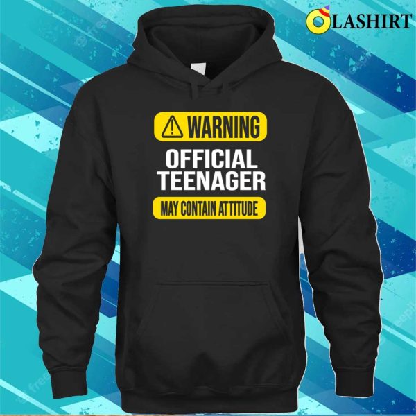 Warning Official Teenager Shirt, Funny Teen Sweater, Teenage Boys Girls Shirt