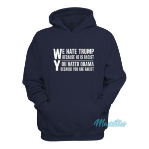 We Hate Trump Because He Is Racist Hoodie 1