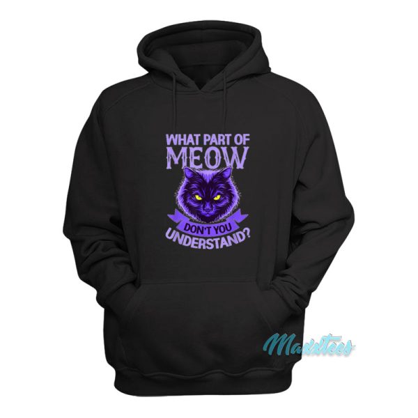 What Part Of Meow Don’t You Understand Cat Hoodie