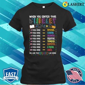 When You Enter This Library Reading Book Worms Funny Reader T shirt 2