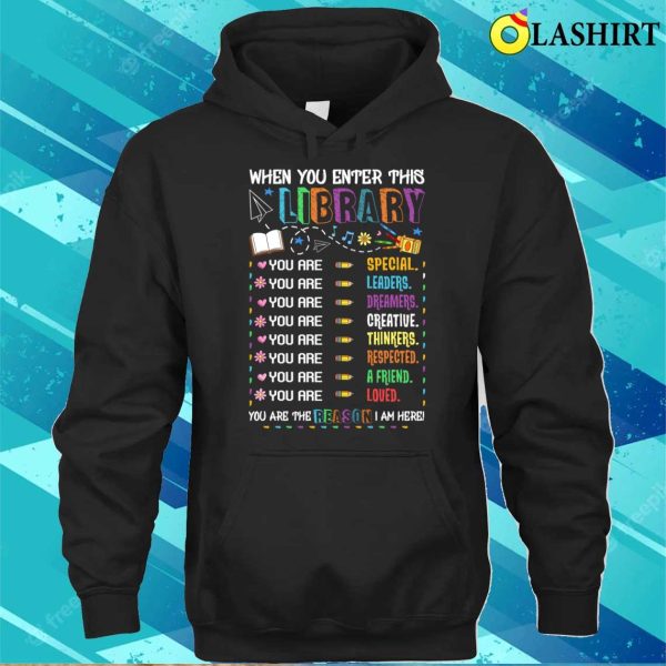 When You Enter This Library Reading Book Worms Funny Reader T-shirt