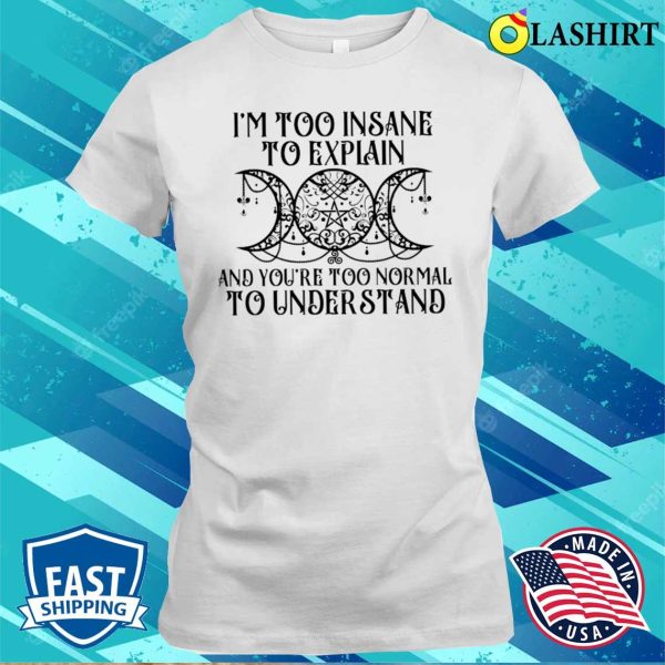 Witch I’m Too Insane To Explain And You’re Too Normal To Understand Shirt, Funny Witch Shirt