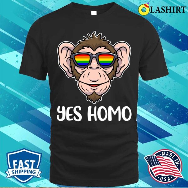 Yes Homo T-shirt, Yes Homo Funny Lgbtq Gift T-shirt