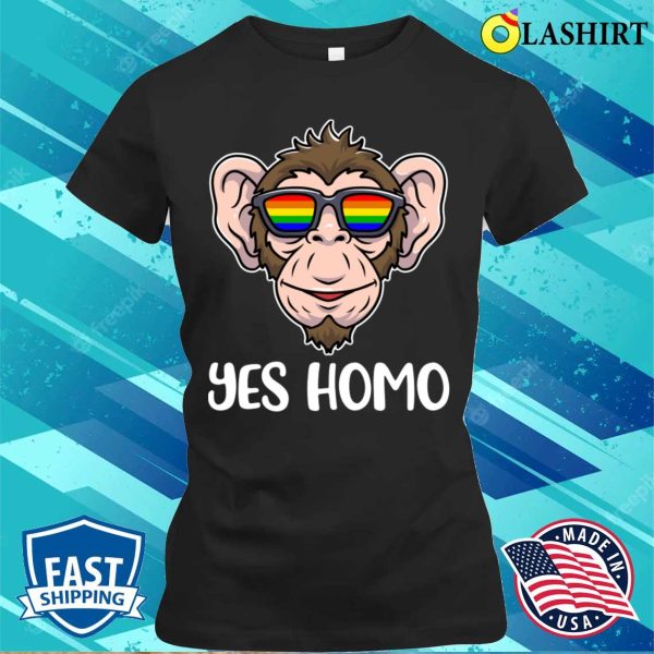 Yes Homo T-shirt, Yes Homo Funny Lgbtq Gift T-shirt