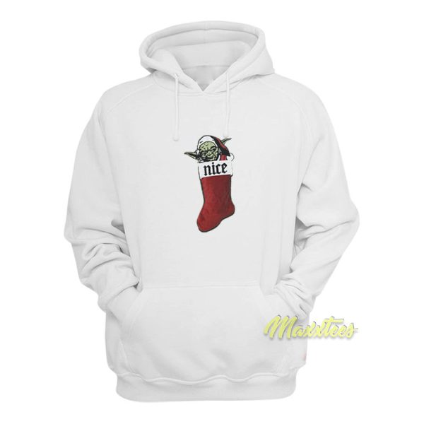 Yoda Nice Christmas Stocking Star Wars Hoodie