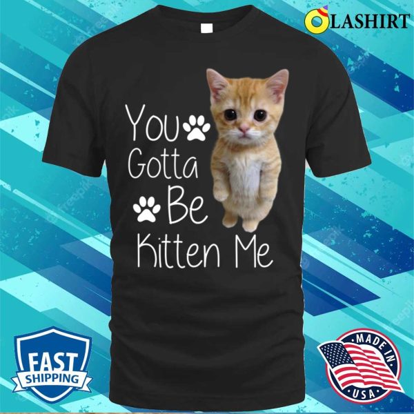 You Gotta Be Kitten Me T-shirt, You Gotta Be Kitten Me Funny Cat T-shirt