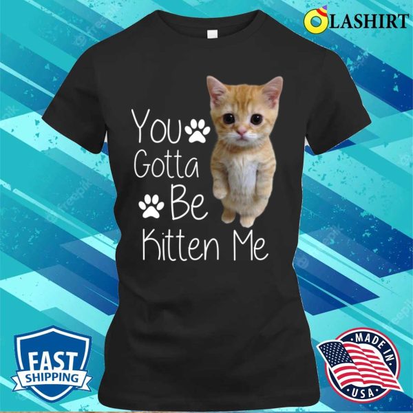 You Gotta Be Kitten Me T-shirt, You Gotta Be Kitten Me Funny Cat T-shirt