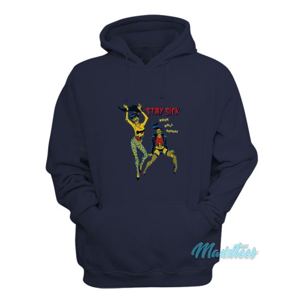 Zombie Dance Stay Sick Rock Roll Repeat Hoodie