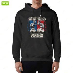 Biden Vs Trump 2024 Debate Funny Boxing Shirt With Special Guest Referees Rogan And Kennedy 2