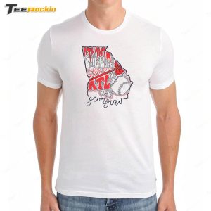 Chop On ATL Georgia Baseball Map Shirt 2 Chop On ATL Georgia Baseball Map Shirt 3