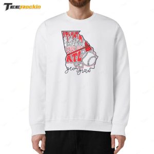 Chop On ATL Georgia Baseball Map Shirt 4 Chop On ATL Georgia Baseball Map Shirt 5