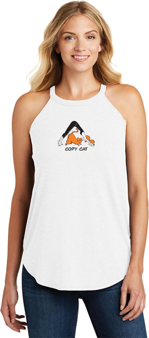 Copy Cat Triblend Yoga Rocker Tank Top