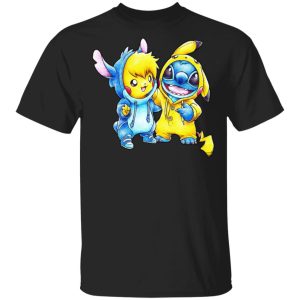 Cute Stitch Pokemon T Shirts 1