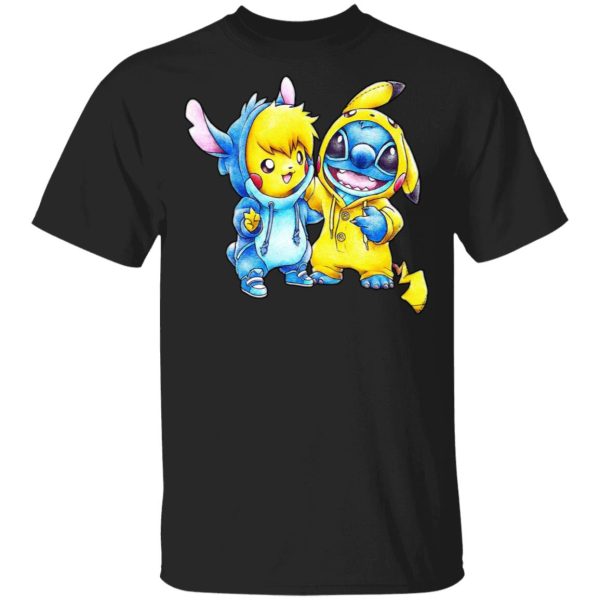 Cute Stitch Pokemon T-Shirts