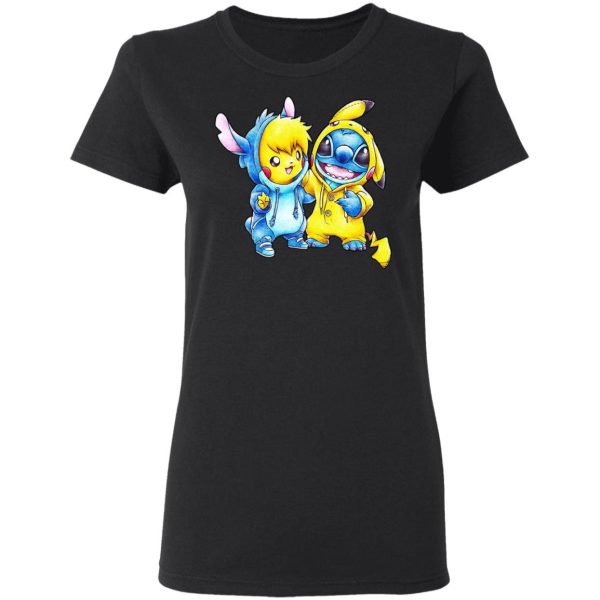 Cute Stitch Pokemon T-Shirts