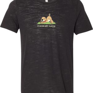 Downward Human Burnout Yoga Tee Shirt