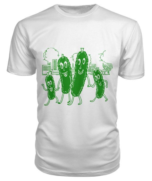 Funny vintage art pickle family t-shirt