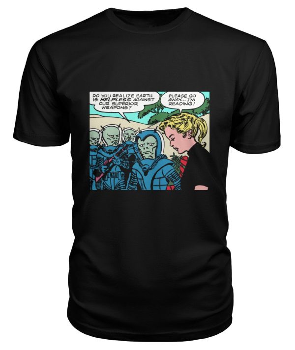 Funny vintage comic panel Please go away I’m reading t-shirt