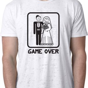 Game Over Burnout T-shirt Black Print