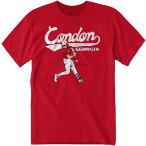 Georgia Baseball Charlie Condon Slugger Swing Shirt 1