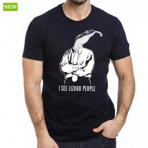 I See Lizard People Black Shirt 5