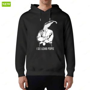 I See Lizard People Black Shirt 6