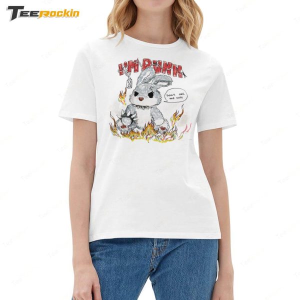 I’m Punk Rabbit Graphic Ruched Shirt