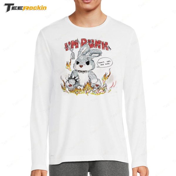 I’m Punk Rabbit Graphic Ruched Shirt