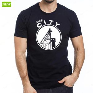 Jason Kelce Wearing Uptop City Ladies Boyfriend Shirt 5