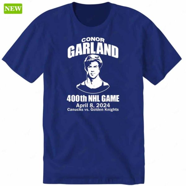 Jt Miller Garland With 400th Nhl Game April 8 2024 Canucks vs. Golden Knights Shirt