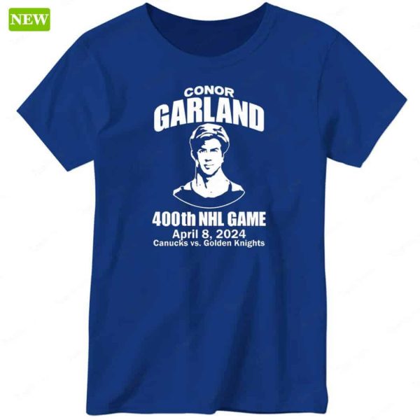 Jt Miller Garland With 400th Nhl Game April 8 2024 Canucks vs. Golden Knights Shirt