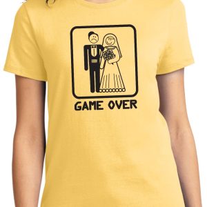 Ladies Game Over T-shirt Black Print