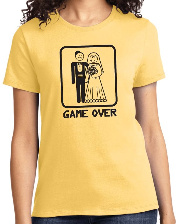 Ladies Game Over T-shirt Black Print