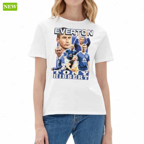 Official Everton Tony Hibbert Bootleg Ladies Boyfriend Shirt