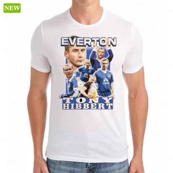 Official Everton Tony Hibbert Bootleg Ladies Boyfriend Shirt