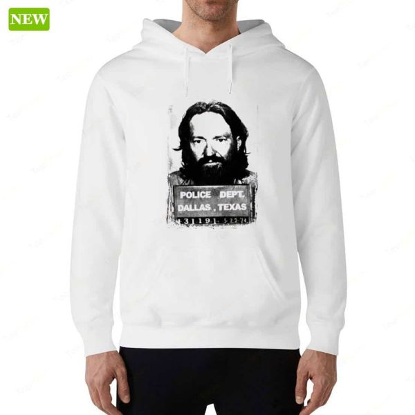 Official Willie Nelson Mugshot Hoodie