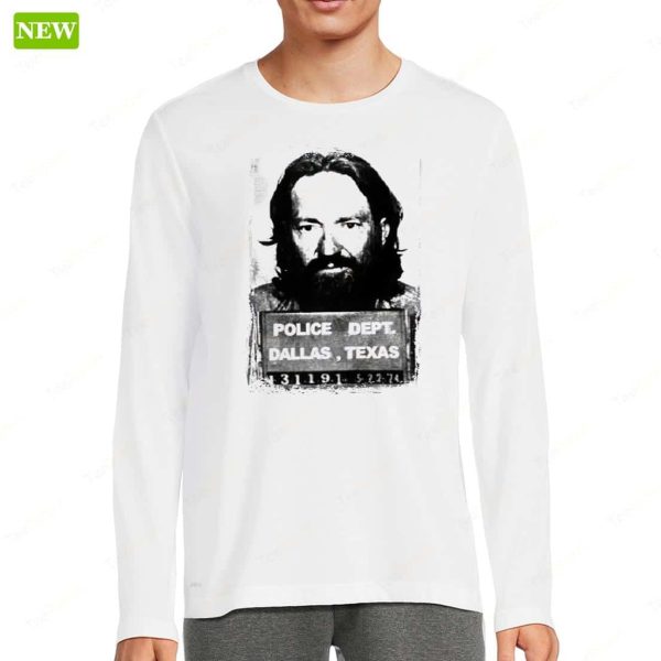 Official Willie Nelson Mugshot Premium SS Shirt