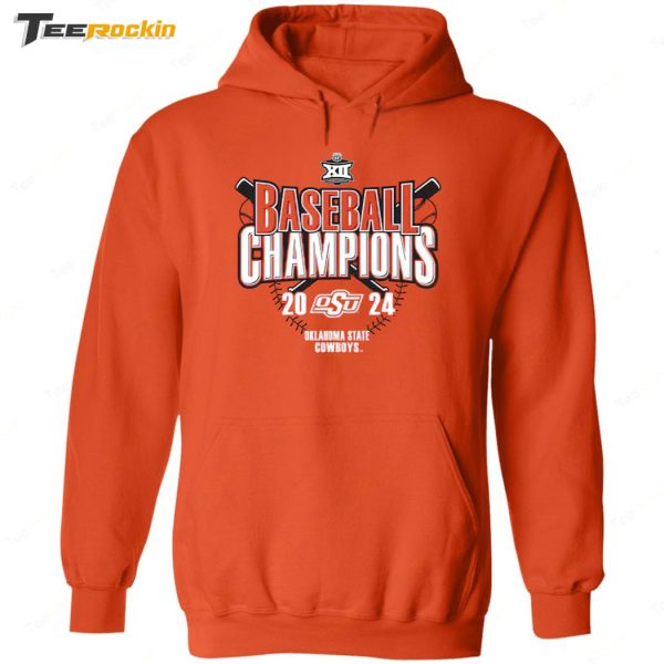 Oklahoma State Cowboys 2024 Big 12 Baseball Conference Tournament Champions Hoodie