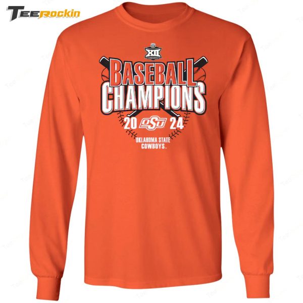 Oklahoma State Cowboys 2024 Big 12 Baseball Conference Tournament Champions Hoodie