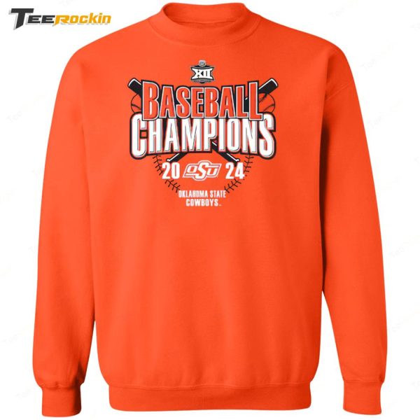 Oklahoma State Cowboys 2024 Big 12 Baseball Conference Tournament Champions Hoodie