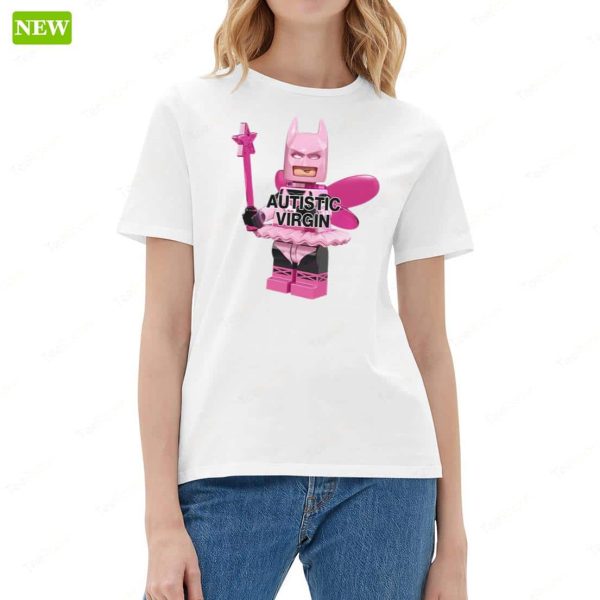 Pink Batman Autistic Virgin Ladies Boyfriend Shirt