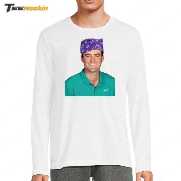 Scottie Scheffler High Fiving Fans Wearing Prison Mike Mugshot Shirt