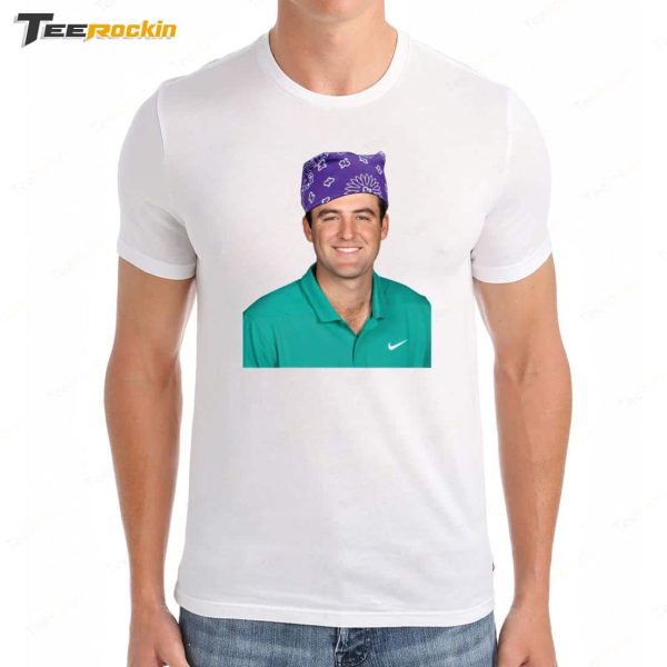 Scottie Scheffler High Fiving Fans Wearing Prison Mike Mugshot Shirt