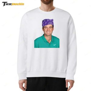 Scottie Scheffler High Fiving Fans Wearing Prison Mike Mugshot Shirt 6