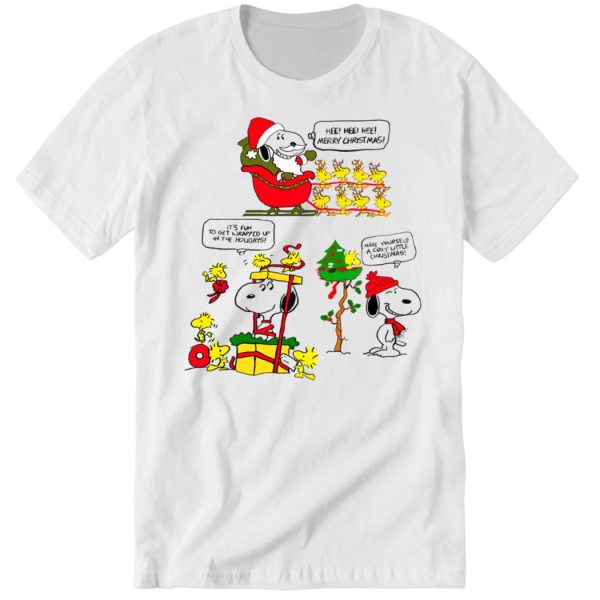 Snoopy Hee Hee Hee Mery Christmas 2022 Ladies Boyfriend Shirt