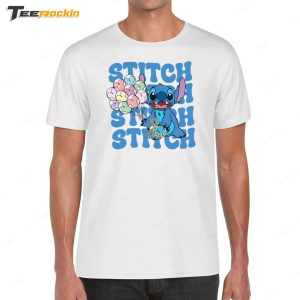 Stitch Balloons Donut Shirt 1