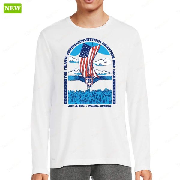 The Atlanta #55 July 4th 2024 AJC Peachtree Road Race Long Sleeve Shirt