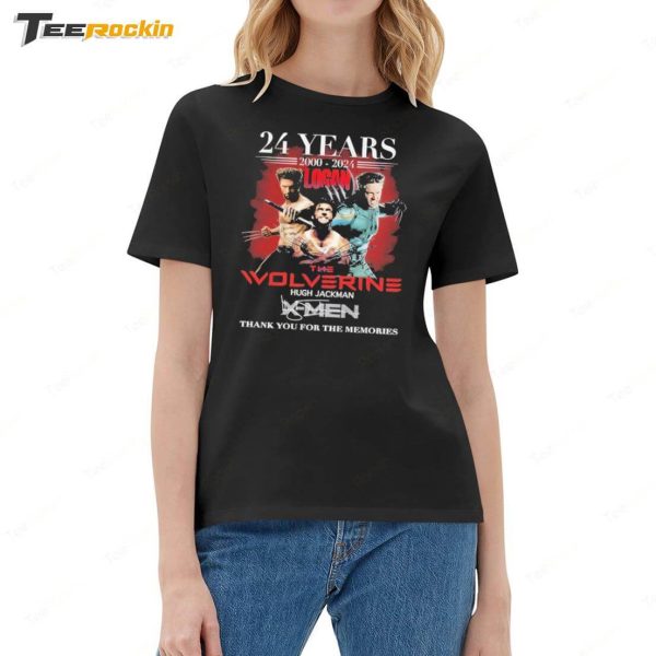 The Wolverine Hugh Jackman 2000-2024 24 Years Of The Memories Shirt